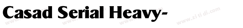 Casad Serial Heavy字体转换